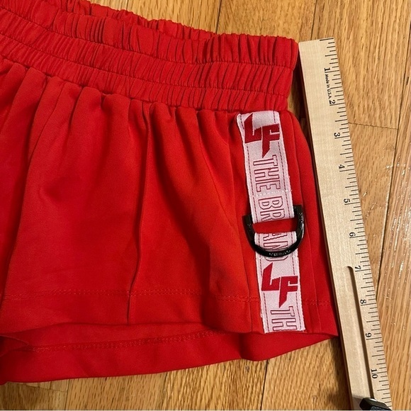 LF the Brand 80s style Red Buckle Track Short Shorts Women’s Size S/M - Picture 7 of 16
